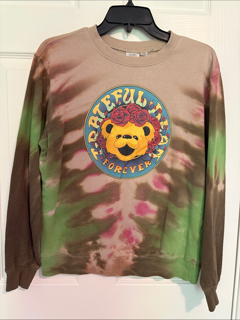 Grateful Dead Beige Crewneck with Subtle Blue Logo